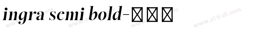 ingra semi bold字体转换